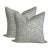 A Pair of Lauren Servati Textiles, Vera // Eau De Nil Pillows, 22"x22" For Sale
