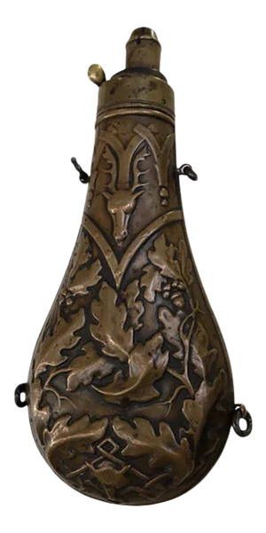 Antique G& j.w. Hawksley Copper & Brass Black Powder Flask