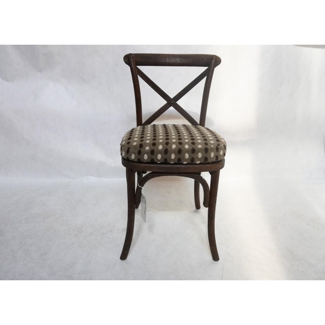 Bent Wood Cross Back Dining Chair With Caned Seat and Cushion Originally designed by Thonet in the 1800s. This chair has a...