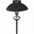 Vintage French Empire Hurricane Lamp Style Black Floor Lamp With Toleware Shade For Sale - Image 9 of 10