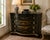 A striking vintage chinoiserie chest by Union National, showcasing a beautifully sculpted serpentine silhouette and richly...