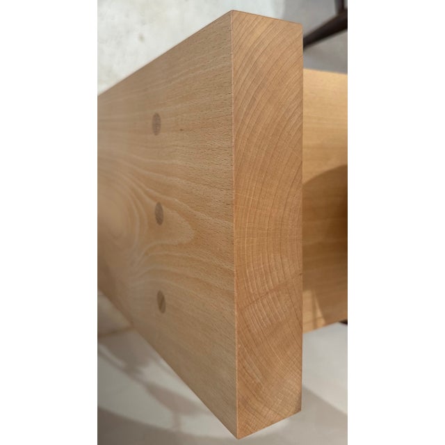 Custom Beech Wood Bench For Sale - Image 4 of 4