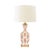 New special order item. Not vintage. Beautiful metal tole table lamp featuring an intricate coral ikat pattern, hand-...