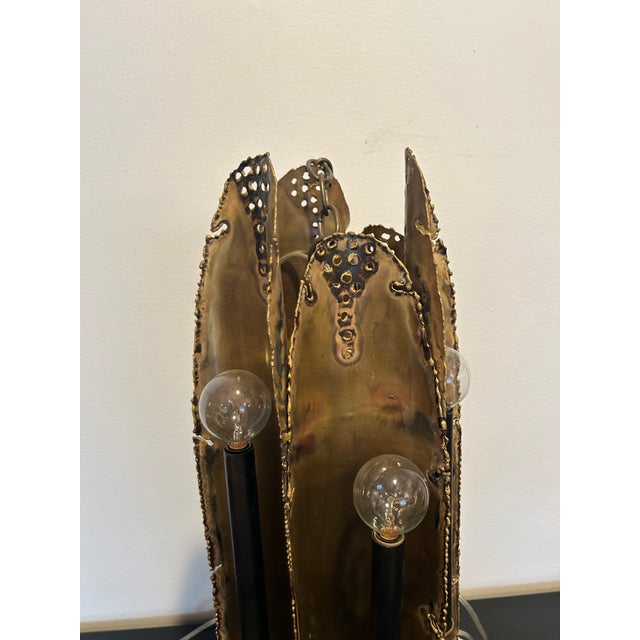 Vintage Brutalist Brass Chandelier For Sale In Washington DC - Image 6 of 12