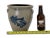 Rare Small 1 Gallon Size Antique Evan Jones Pittston Pennsylvania Blue Decorated Stoneware Cream Jar With Handles For Sale - Image 12 of 12