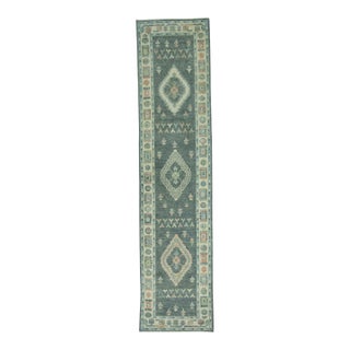 Turkish Oushak Rug 3' x 12'5" #19150 For Sale