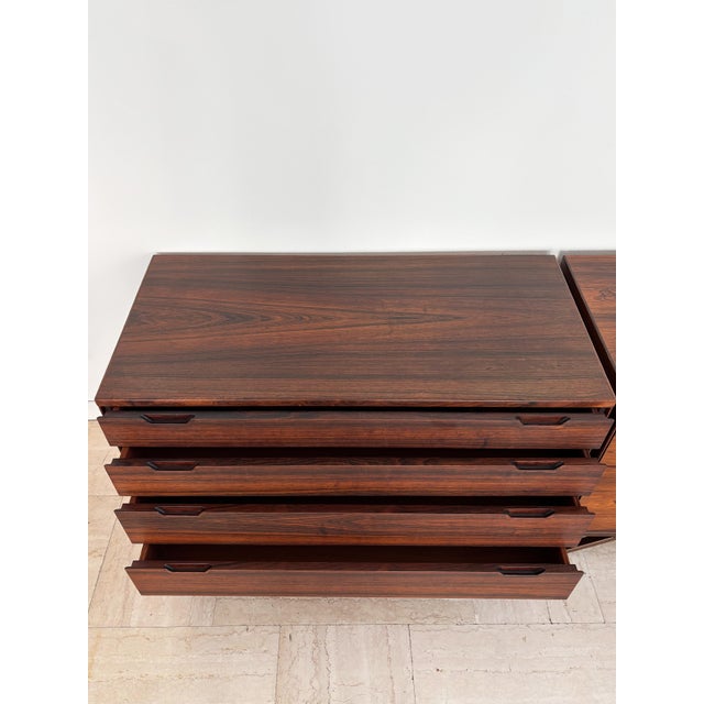 Brown Dark Wood Chest of Drawers from Svend Langkilde, Denmark, 1960s, Set of 2 For Sale - Image 8 of 18