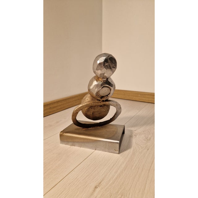 Silver Gino Masciarelli, Informal Design Sculpture, 1970s, Silver Metal For Sale - Image 8 of 10