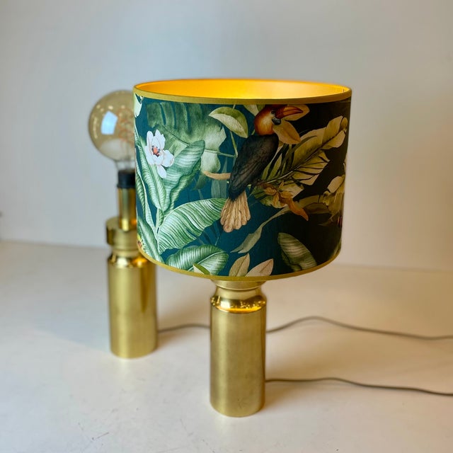 Metal Brass Table Lamp, 1980s, Set of 2 For Sale - Image 7 of 9