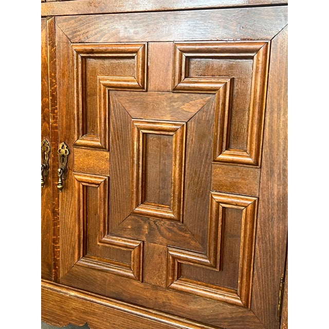 Spanish Catalan Carved Walnut Chest of Drawers, Highboy or Console, 1920s For Sale - Image 10 of 10