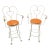 Pair of Vintage Ice Cream Soda Bar Barstool Chairs With Heart Shaped Backs For Sale