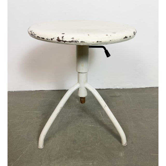 Industrial Iron Height Adjustable Stool, 1960s For Sale - Image 15 of 16