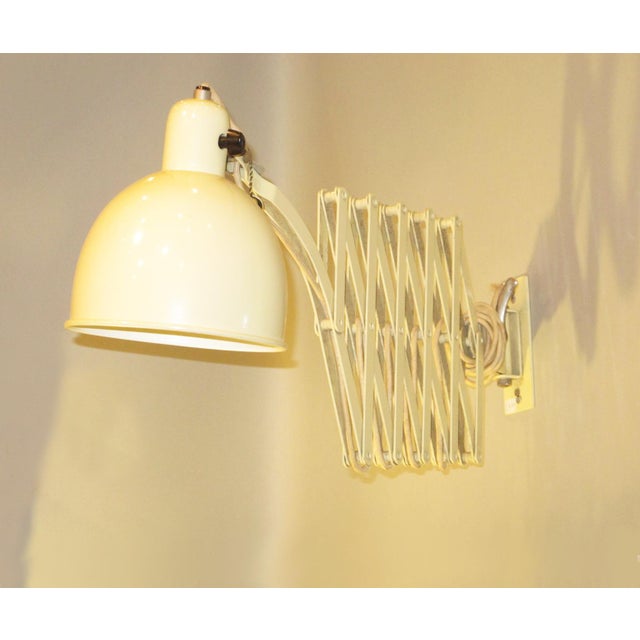 Ivory Christian Dell for Kaiser Idell Scissor Metal Wall Lamp Sconce For Sale - Image 8 of 10