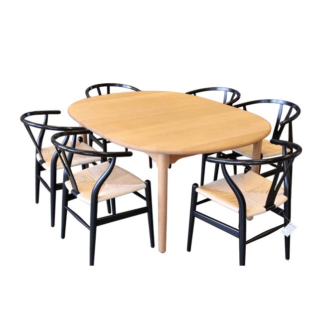 KP Møbler Dining Table in Oak with Extension Leaves by Kurt Østervig for KP Møbler, 1960s For Sale - Image 4 of 18
