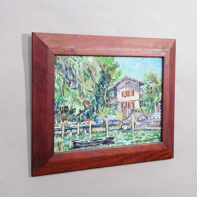 Oil Painting by Alexander Michael - Haeus'l Frauenchiemsee 1994 For Sale - Image 4 of 7