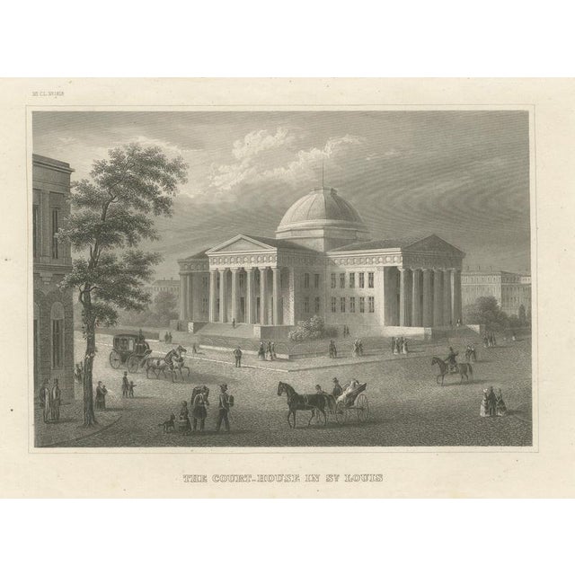 Joseph Meyer and Hermann Meyer, View of the Courthouse in St. Louis Missouri, 1850, Steel Engraving For Sale - Image 9 of 9