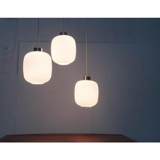 Mid-Century German Balloon Glass Pendant Lamps, 1960s, Set of 3 For Sale - Image 12 of 18