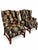 Chinoiserie Late 20th Century Black Floral Chinoiserie Wingback Armchairs — A Pair For Sale - Image 3 of 16