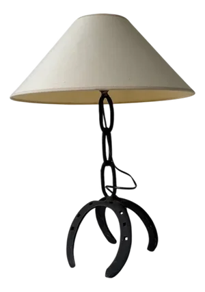 Brutalist Chain Table Lamp, 1950s