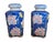 Chinoiserie Vintage Chinoiserie Blue and Pink Floral Ceramic Jars- A Pair For Sale - Image 3 of 10