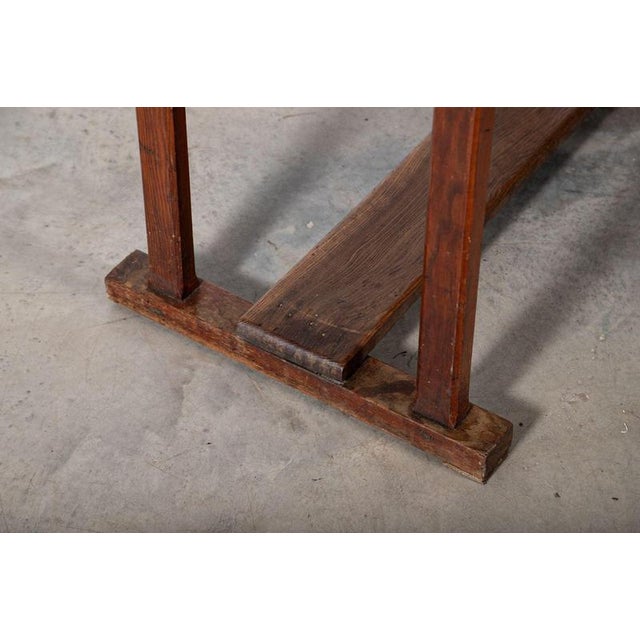 19th Century French Convent Pine Hall Console Table For Sale - Image 14 of 16