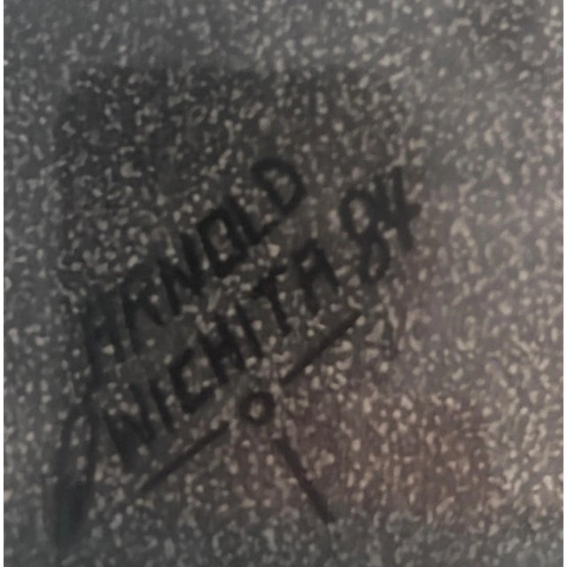 Vintage Original Signed "Geronimo" Graphite Drawing by Arnold Wichita For Sale - Image 9 of 14