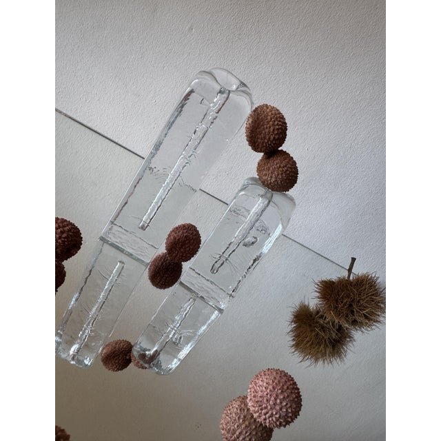 Vintage Scandinavian Sculptural Glass Blocks from Muurla Finland, 1970s, Set of 2 For Sale - Image 10 of 16