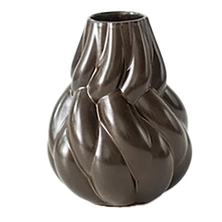 Small Brown Eda Vase by Lisa Hilland for Mylhta For Sale