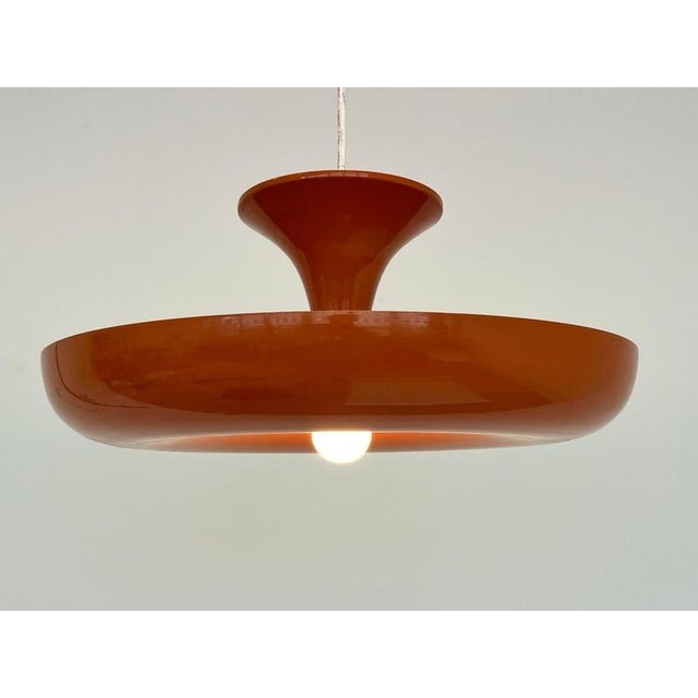 Mid-Century Modern Danish Orange Pendant Light, 1970s For Sale - Image 6 of 10