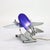Vintage Chrome & Cobalt Blue Art Deco Dc-3 Airplane Table Lamp C1977 For Sale - Image 6 of 9