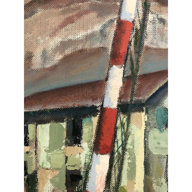 Percival Pernet, The Level Crossing and Salève, Oil on Wood, 1950s, Framed For Sale - Image 4 of 12