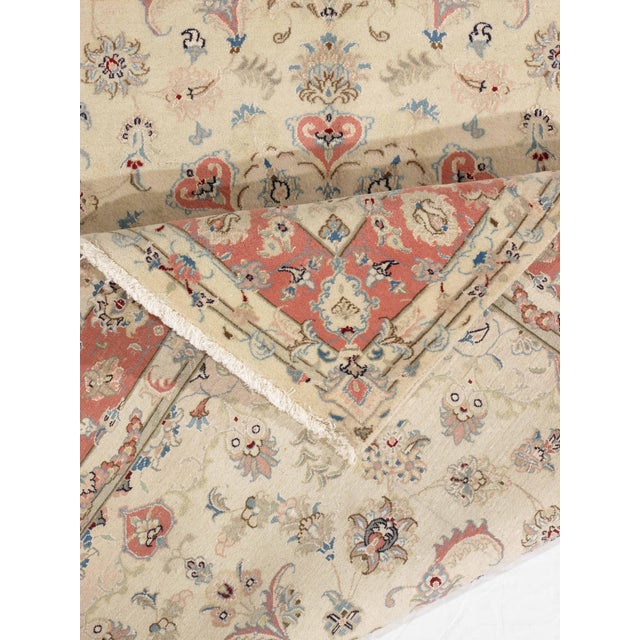 Vintage Hand-Knotted Persian Tabriz Rug 6'8" X 9'8" For Sale - Image 4 of 4