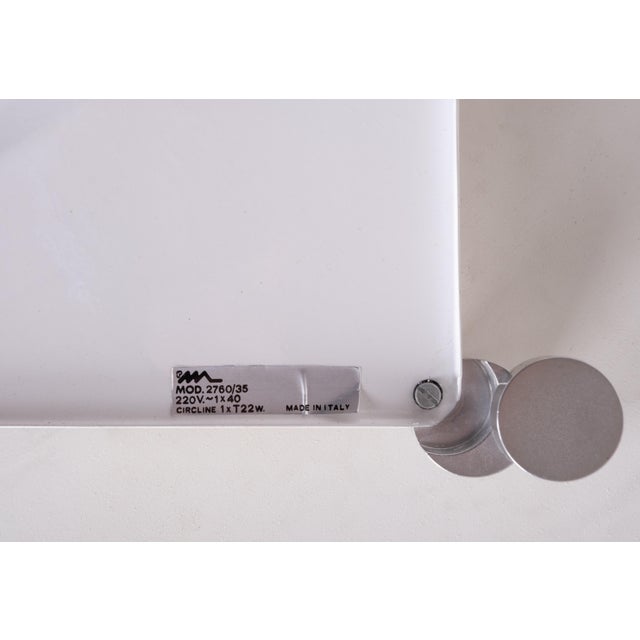 White Bolla Flush Mount from Martinelli Luce, Italy, 1970s For Sale - Image 8 of 9