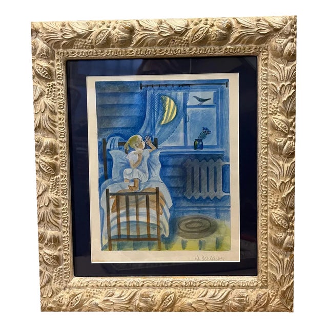 Marina Yevgenyevna Uspenskaya, Masha's Fairy Tales, 1970s, Watercolor, Framed For Sale