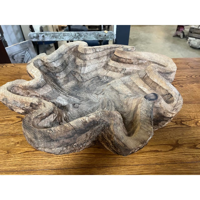 Unusual Carved Wood Sculpture Centerpiece by NY Artist Ann Pachner. Pachner resided part time in Woodstock NY, where she...