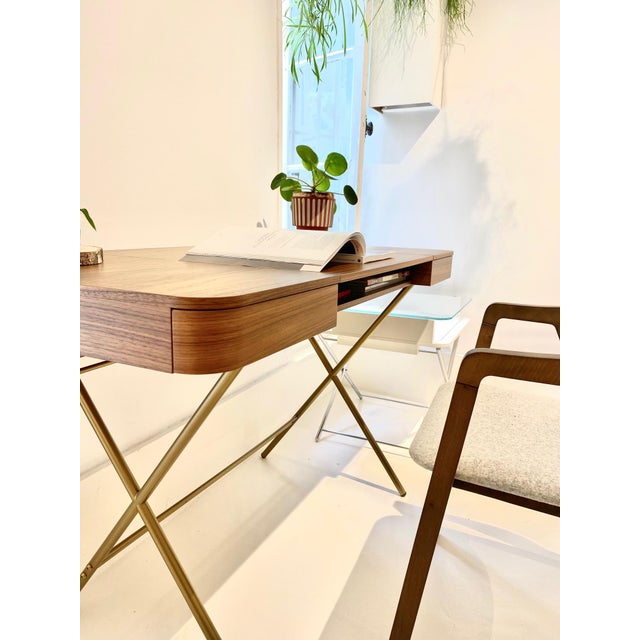 Cosimo Desk with Walnut Veneer Top by Marco Zanuso Jr. for Adentro, 2017 For Sale - Image 14 of 16
