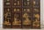 Wood Chinese Qing Four Panel Lacquered Incised Coromandel Screen For Sale - Image 7 of 13