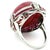 Metal Vintage Platinum Cabochon Ruby, Ruby and Diamond Statement Ring, Size 6.5 For Sale - Image 7 of 15