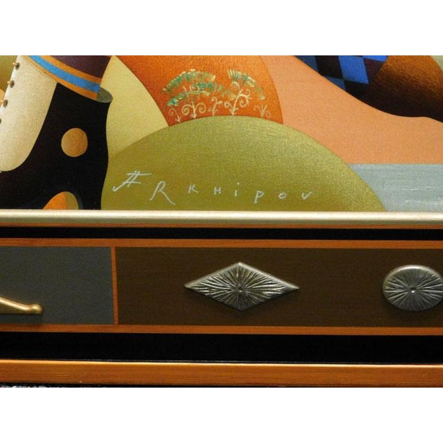 Anton Arkhipov"Holiday" Wine Hand Signed Giclee Custom Artist Framed For Sale - Image 4 of 8