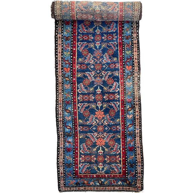 1920s Antique Runner Long & Narrow Over-sized Rug 2.11 x 16.8 For Sale - Image 5 of 15