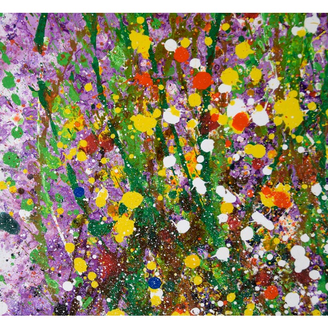 Abstract Expressionism "Escape From Grape Jelly" - Expressionist Composition in Acrylic on Canvas by Charles David Francis For Sale - Image 3 of 9