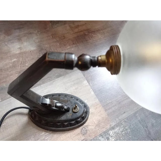 Art Deco Table Lamp in Metal, 1920 For Sale - Image 3 of 10