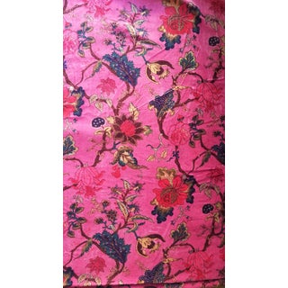 Cotton Velvet Chinoiserie Fabric- 10 Yards For Sale
