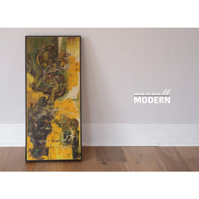 Beautiful vintage modernist abstract painting by D. Myers. Signed on the bottom right corner. I do not have any info on...