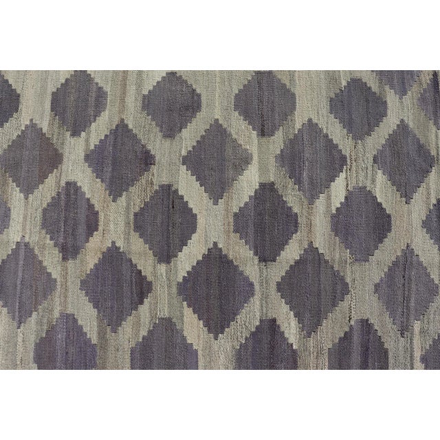 Textile Modern Kilim Rug by Keivan Woven Arts, Hand-Woven Wool 8'9 X 11'7 For Sale - Image 7 of 13