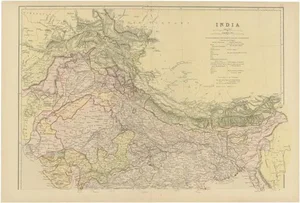 Antique Map of Northern India by Blackie & Son, 1860