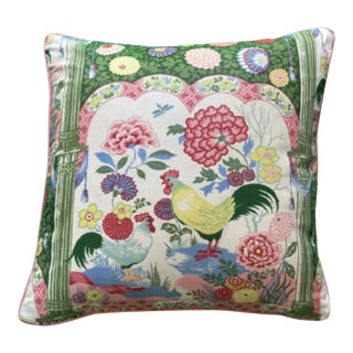 Pierre Deux Provencal Style Square Decorative Pillow With Down Feather Insert For Sale