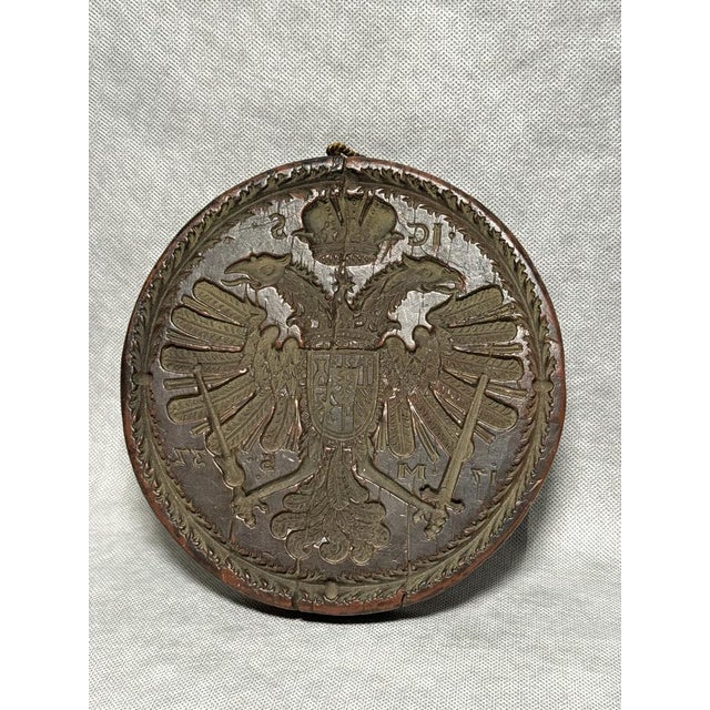 Wax Butter Mold with Habsburg Imperial Coat of Arms, 1737 For Sale - Image 6 of 6