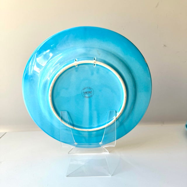 Vietri Al Porto Blue Coastal Dinner Plate For Sale In Charleston - Image 6 of 9
