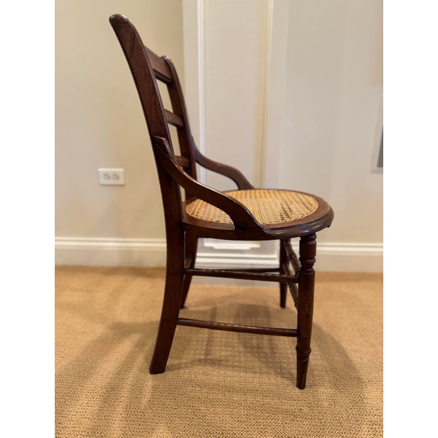 Early 20th Century Last Call! Vintage Victorian Style Mahogany and Cane Side Chairs - Set of 4 For Sale - Image 5 of 17